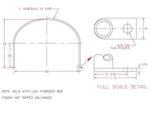 Norwesco 1635 Gallon Elliptical Leg Tank Tie Down (Call for Quote)
