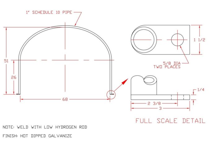Norwesco 1635 Gallon Elliptical Leg Tank Tie Down (Call for Quote)