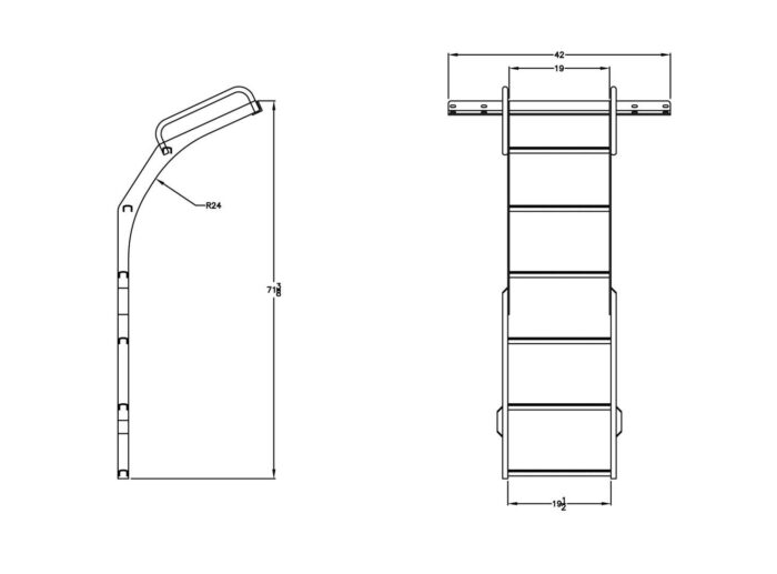 Norwesco Ladder for 2610 & 3210 Gallon V Bottom Tank (Call for Quote)