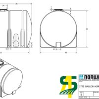 Norwesco 3725 Gallon Heavy Duty Horizontal Leg Tank (Call for Quote)