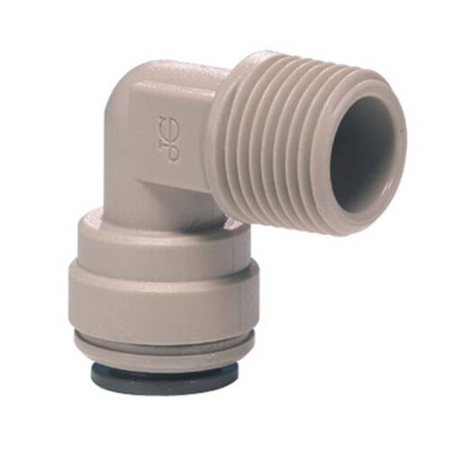 Push-In Fitting 3/8" OD Tubing Elbow x 3/8" Male Pipe Thread