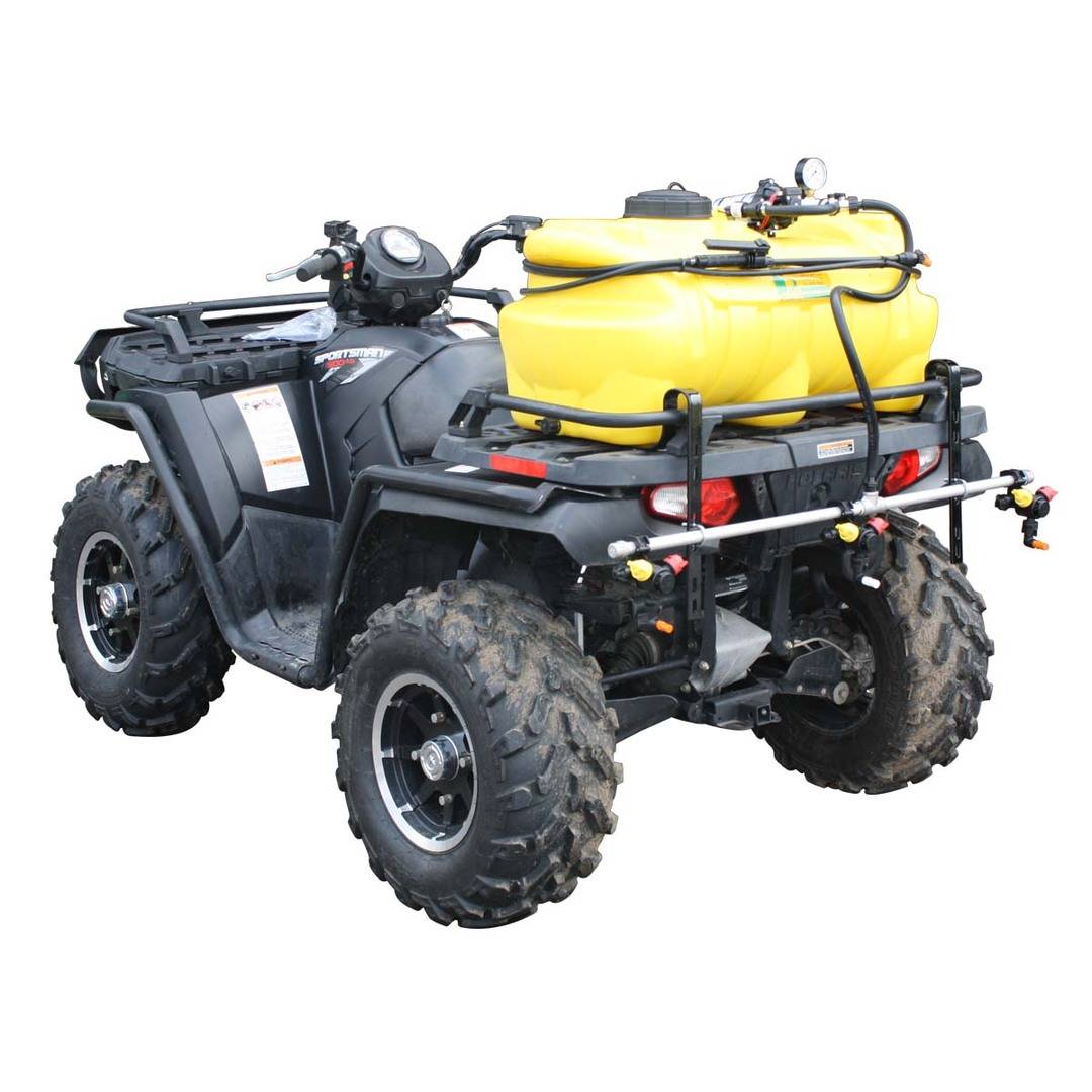 15 Gallon ATV Sprayer W/ Brush Gun & 3XP Boomless Boom - 5.3gpm pump