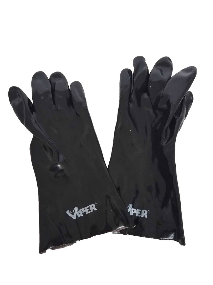 Chemical Gloves - Black PVC
