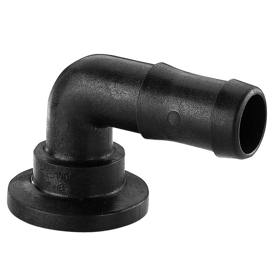 1" (100) Flange x 1-1/4" Hose Barb Elbow