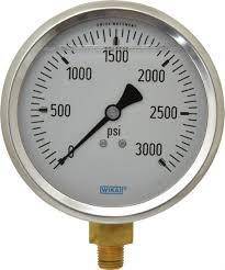2-1/2" Liquid Filled Pressure Gauge - 3000 PSI