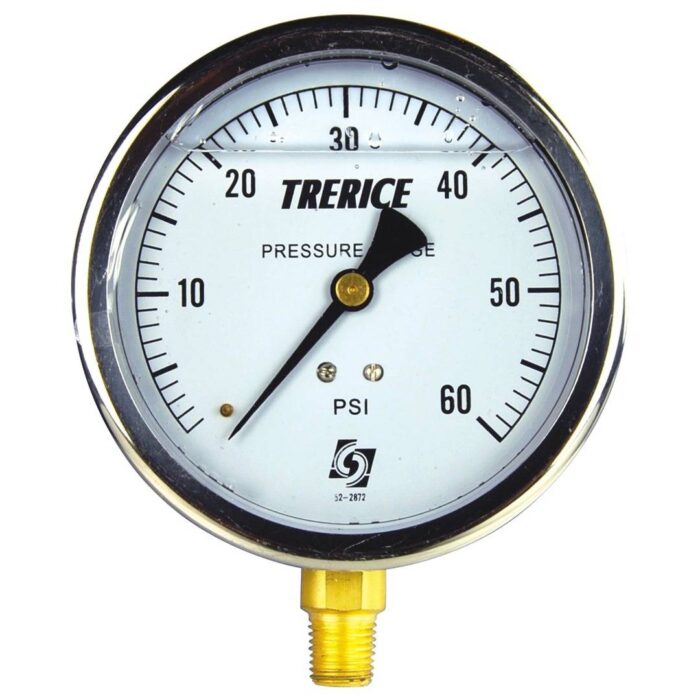 2-1/2" Liquid Filled Pressure Gauge - 60 PSI