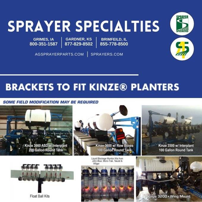 Kinze Planter Mounted Tanks/Brackets -Liquid Fertilizer (CALL FOR QUOTE)