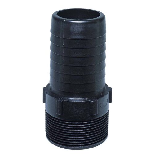 Poly 1" Male Pipe Thread x 3/4" Hose Barb
