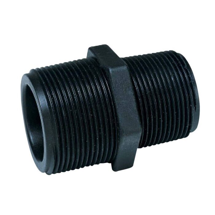 3/8" x 3/4" Male Pipe Thread Reducing Poly Nipple