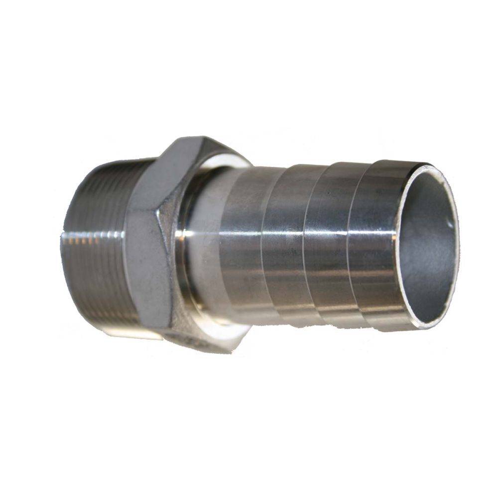 3/4" Male Pipe Thread x 1/2" Hose Barb - Stainless Steel