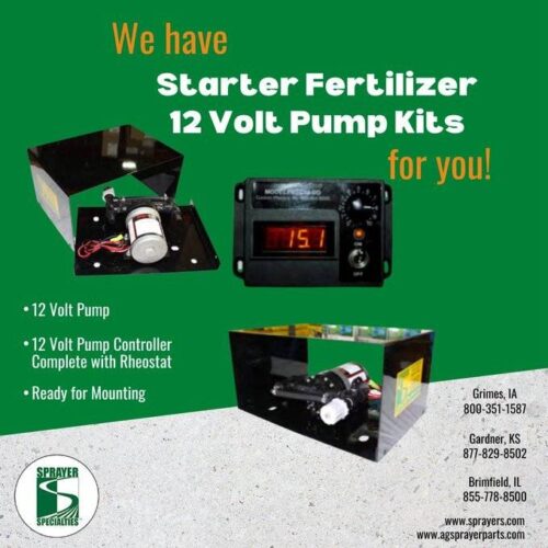 Liquid Starter Fertilizer Planter Pump Kit W/ Controller (Shurflo 4.0 GPM 12 Volt)
